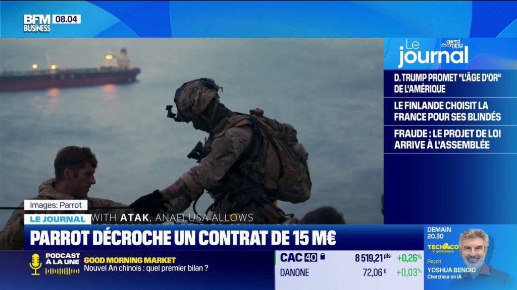 Parrot ANAFI UKR - Contrat 15 millions d'euros avec la Finlande - BFM Business